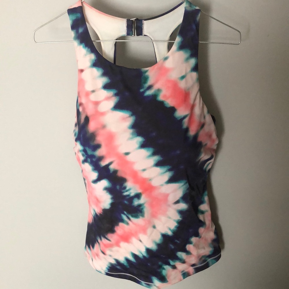 Athleta Tie Dye Tankini Top 36 D/DD